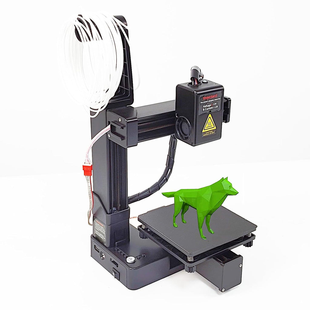 Mini 3D Printer, 3D Printers for Beginners, High Speed & Precision Frequency Division Multiplexing 3D Printer, Printing Size 100 x 100 x 100mm / 4 x 4 x 4in (Black)