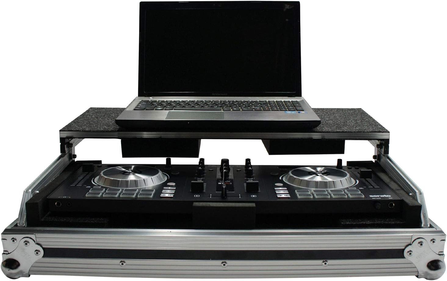 Harmony Audio HCMIXTRACKPRO3LT Flight Laptop Stand DJ Case Compatible with Numark Mixtrack Pro 3