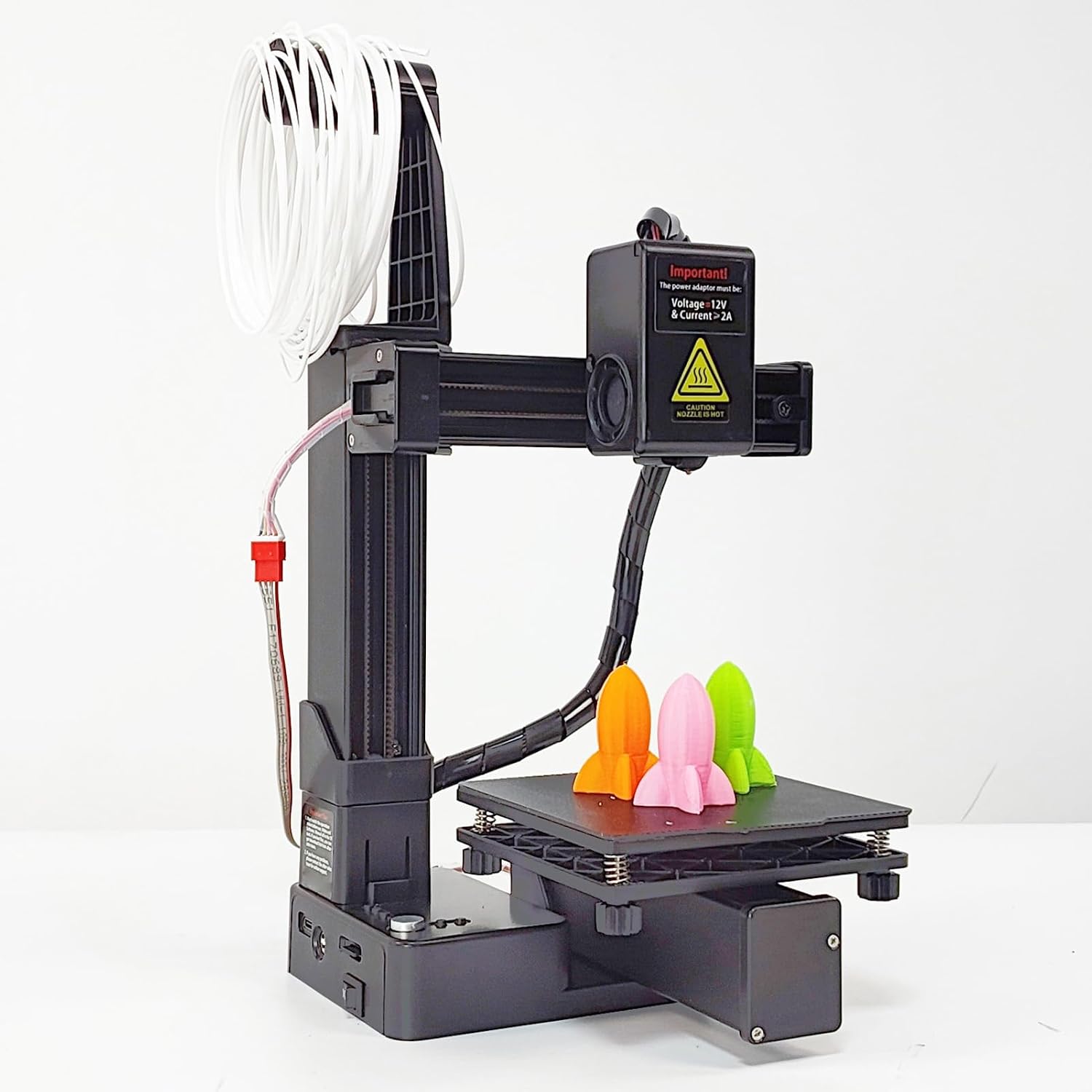 Mini 3D Printer, 3D Printers for Beginners, High Speed & Precision Frequency Division Multiplexing 3D Printer, Printing Size 100 x 100 x 100mm / 4 x 4 x 4in (Black)