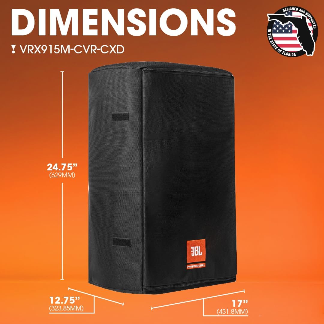 JBL Bags Deluxe Convertible Cover for VRX915M Speaker, Black (VRX915M-CVR-CXD)