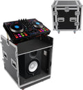14U PA DJ Rack Case with Wheels, Heavy-Duty Slant Top DJ Mixer Rack, Professional Audio Equipment Rack for Studio, Live Sound (14U)