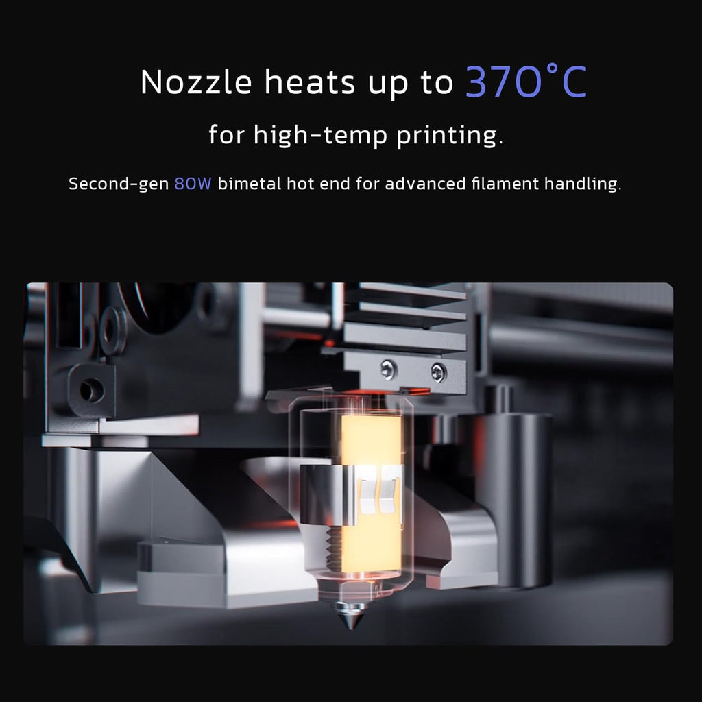 QIDI PLUS4 3D Printer, Max 600mm/s High-Speed Printing, 65℃ Chamber Heat, Fully Auto Leveling, 370°C Direct Extruder with Integrated Nozzle, Support PPS-CF Filaments, Large Print Size 12'x12'x11'