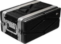 Seismic Audio - SALWR4S - Lightweight 4 Space Compact ABS Rack Case - 4U PA DJ Amp Effects Shallow Rack Case