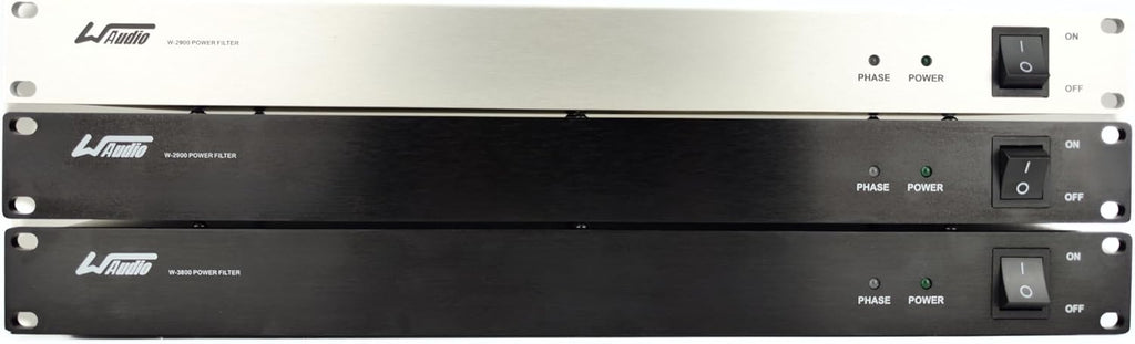 WAudio Rackmount 1U Line Conditioner - AC Noise Power Filter, Surge Protection with Phase Detect
