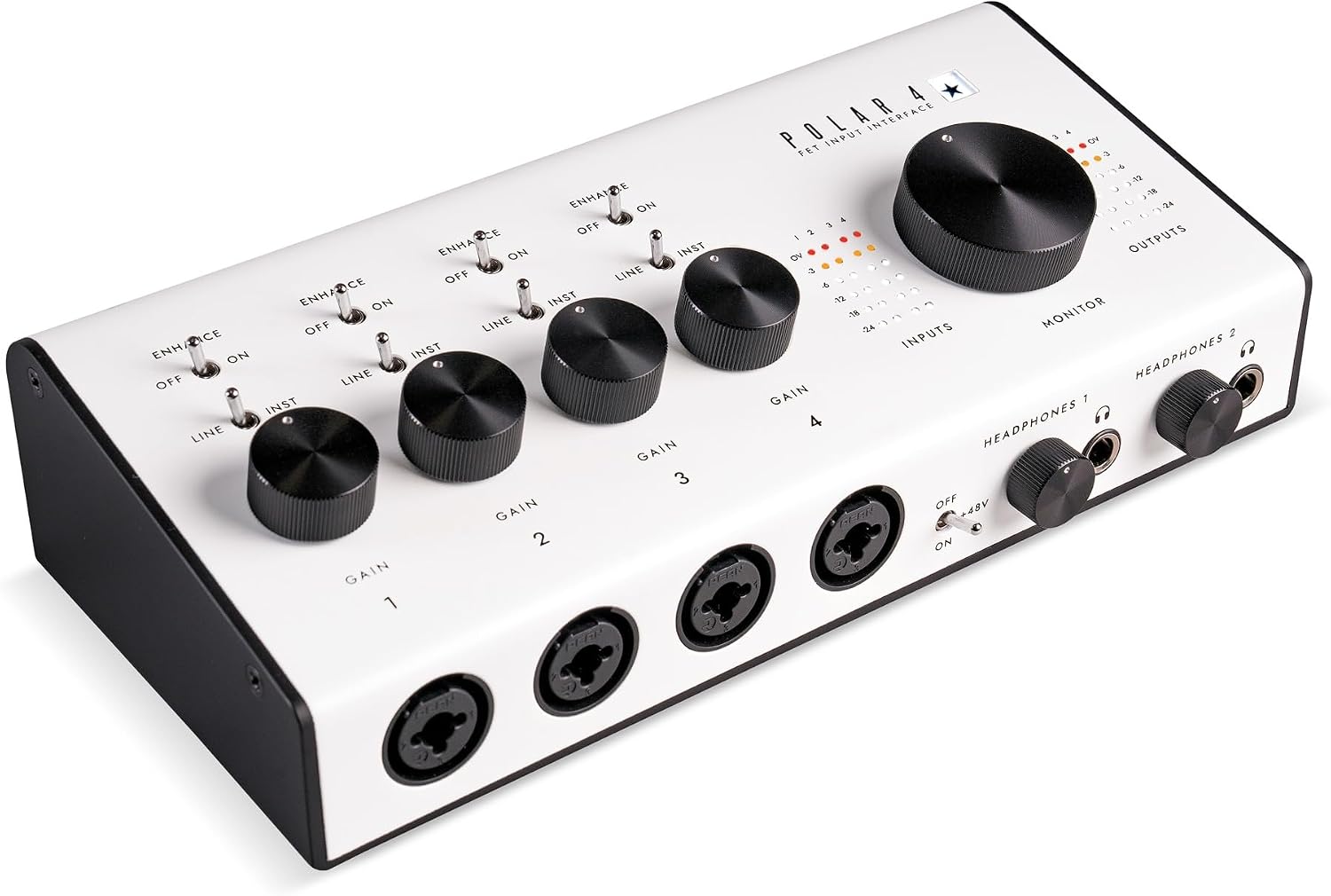 Blackstar Polar 4 - 4-channel 4-in/8-out USB-C Guitar Audio Interface w/ 4 Microphone Preamps and 2 Headphone Outputs
