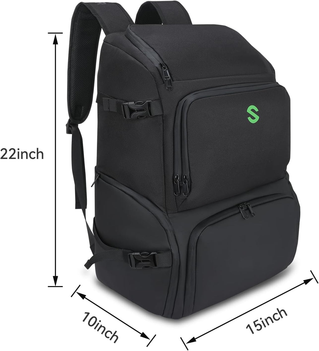 SAVIOUR DJ Accessories Transport Pack - Large Gear Bag for Solo Musicians, DJ Equipment, Mic Stands, and Cables - Durable Gig Backpack