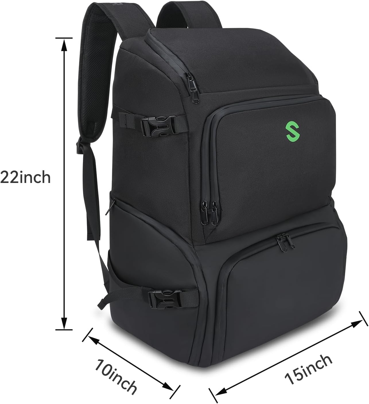 SAVIOUR DJ Accessories Transport Pack - Large Gear Bag for Solo Musicians, DJ Equipment, Mic Stands, and Cables - Durable Gig Backpack