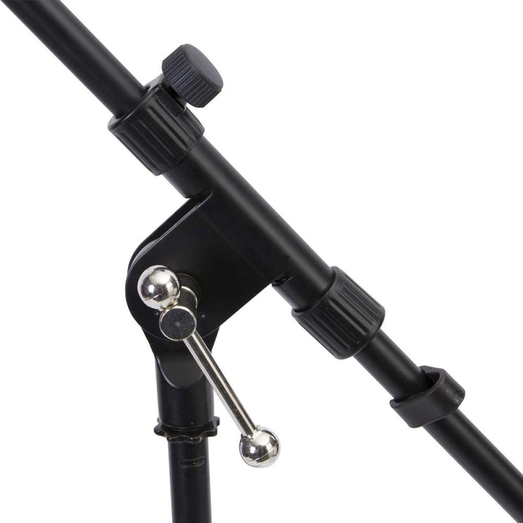 On-Stage MSP7706 Euro Boom 6 Mic Stands w/Travel Bag (For Vocal and Instrument Microphones, Height-Adjustable, Rugged, Lightweight, Steel, Standard Threading, Folding Tripod, Durable, Black)