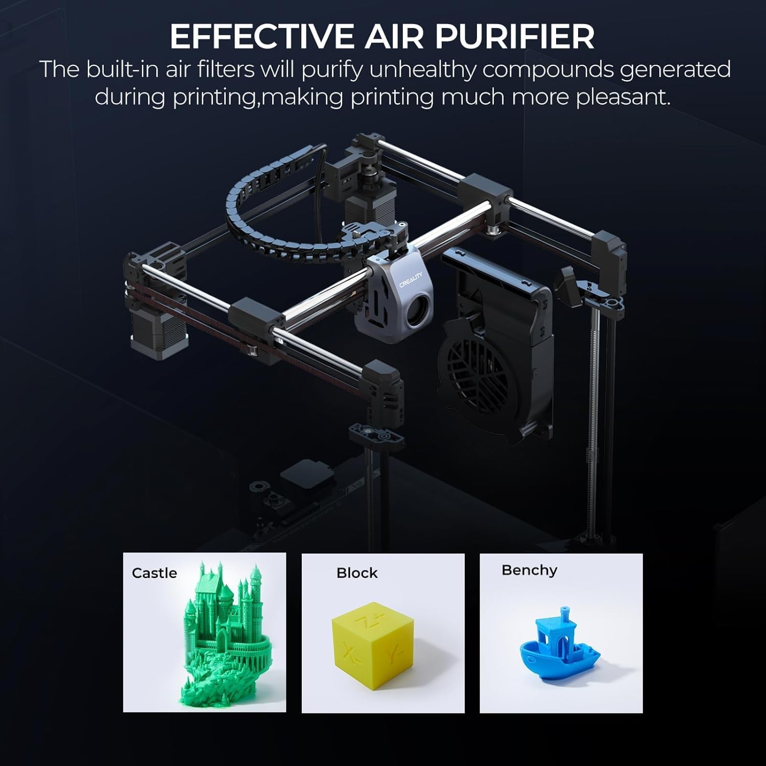 Creality K1C 3D Printer, 2024 New Version 3D Printers with 600mm/s Fast Printing Speed and Clog-Free Direct Extruder, Support 300℃ Printing and Carbon Fiber Filaments, Auto Leveling and AI Camera