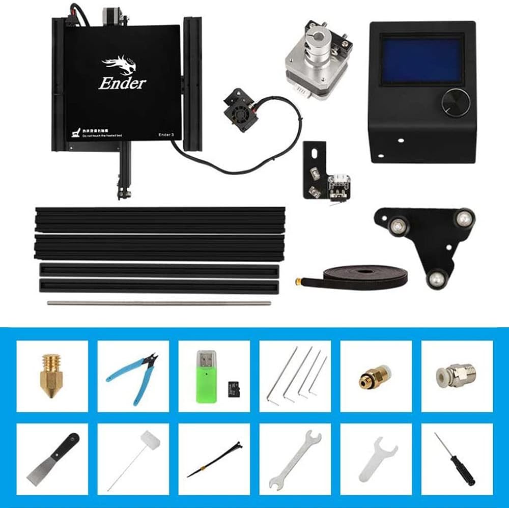 Official Creality Ender 3 3D Printer Fully Open Source with Resume Printing Function DIY Printers Build Volulme 8.66x8.66x9.84 inch