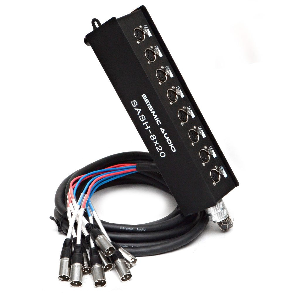 Seismic Audio - SASH-8x20 - 8 Channel XLR Send Sub Snake Cable - 20 Feet