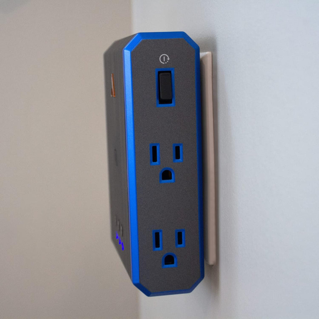 Austere V Series, Wall Power 4 Outlet Surge Protector, 3000 Joules, EMI/RFI Filtering, 1 USB-C 20W Fast Charger, 1 USB-C 2.4 amps, 1 USB-A 2.4 amps, Overcurrent Protection, 5 Year Component Guarantee