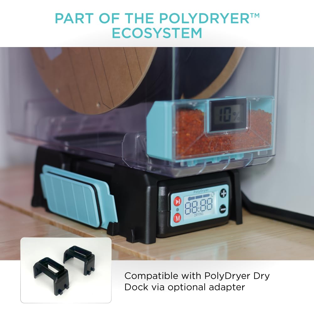 Polymaker PolyDryer Box XL 2-Pack Sealed Filament Storage Box, Fits up to 3kg Spools, Print Without Breaking the Seal, Compatible with 1.75/2.85/3.00mm Filament