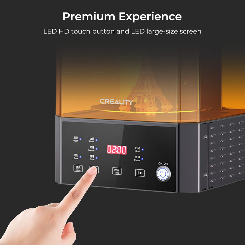 Creality Wash and Cure Station UW-01 2 in 1 Machine Resin 3D Printer UV Curing Rotary Box Bucket for LCD/DLP/SLA Washing Size 7.48x6.06x7.87 inches
