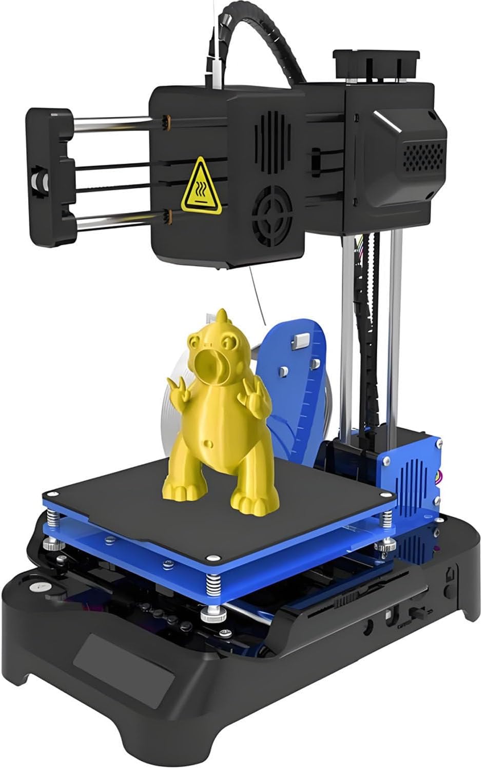 3D Printer Mini Desktop Printing Machine for Kids,100x100x100mm Printing Size,with TF Card,Sample Filament,Removable Platform,One-Touch Printing,for Beginners,Kids,Teens Black