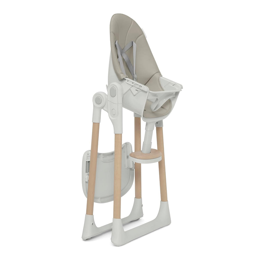Delta Children Duet 2-in-1 High Chair and Infant Seat - Dishwasher Safe Meal Tray - FSC-Certified Wood, Taupe
