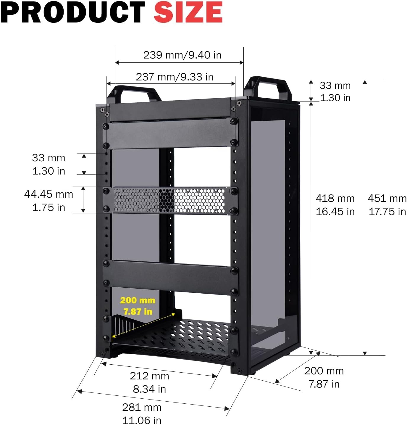 GeeekPi 8U Server Cabinet, 10 inch Server Rack for Network, Servers, Audio, and Video Equipment, DeskPi RackMate T1 Rackmount, 7.87 inch Depth