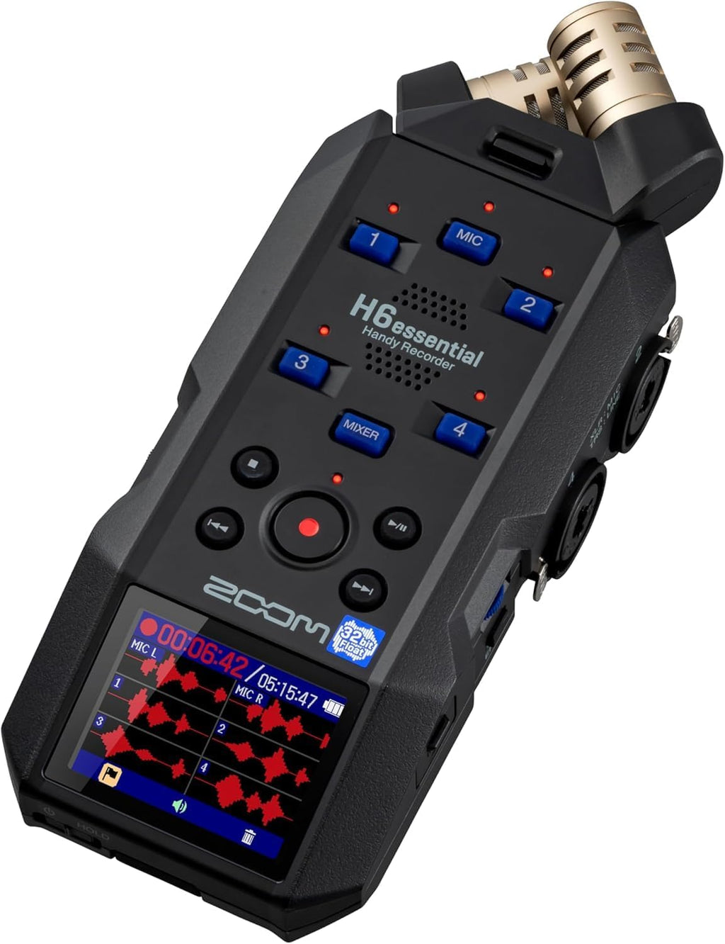 Zoom H6essential 6-Track 32-Bit Float Portable Audio Recorder Bundle with APH-6e H6essential Accessory Pack with Hairy Windscreen, Padded Shell Case, AC Adapter, & USB C-Cable (H6e + APH6E Bundle)