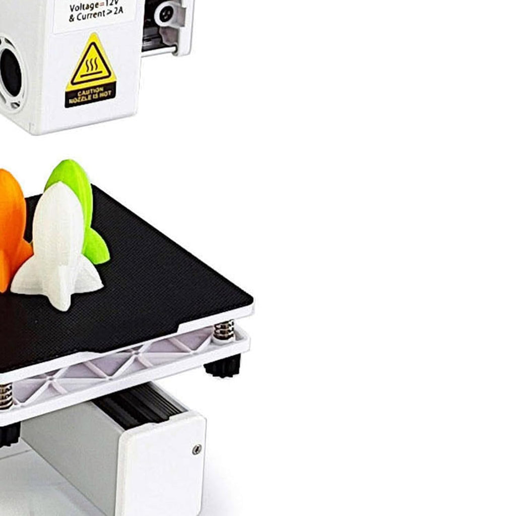 High Accuracy 3D Printer, Beginner Friendly, Compact Size, Fast Heating, Educational Tool, Robust ABS Material, Small 3D Printer with 100x100x100mm Printing Size (White)