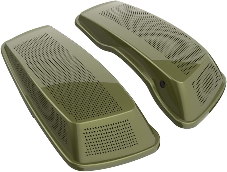 Advanblack Saddlebag Dual 6x9 Speaker lids, Audio Covers Fit for H-D Touring, Road Glide, Street Glide Special, Road King, 2014 2015 2016 2017 2018 2019 2020 2021 2022 2023