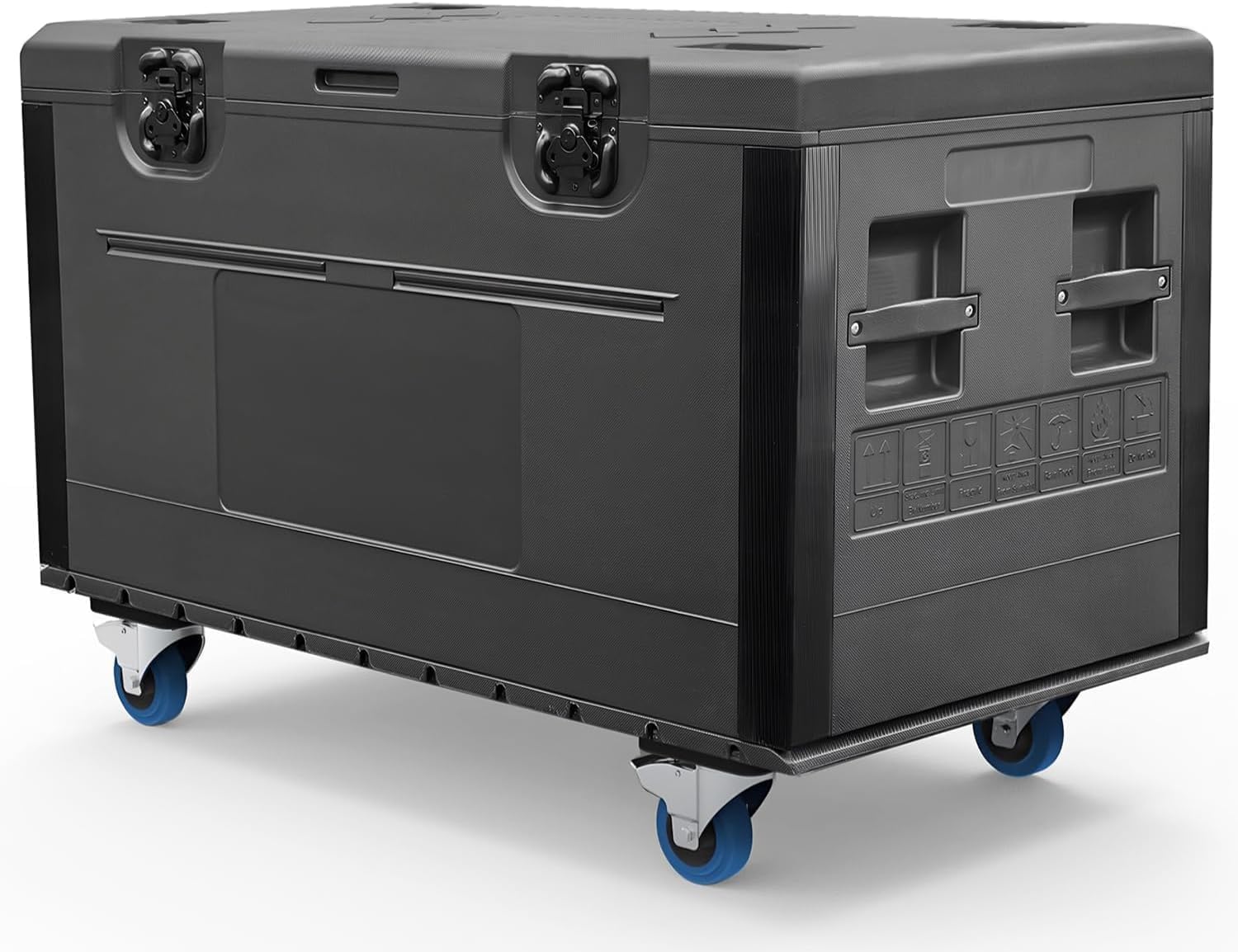 Cable Trunk Road Case Professional Stackable ATA Rolling Storage Road Cases with Wheels Lockable Casters Waterproof Touring Utility Tours for Pro Audio & DJ Equipment (44x22x24 Inches)