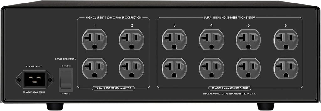 AudioQuest Niagara 5000 12-Outlet Power Conditioner w/Linear Noise-Dissipation & Non-Sacrificial Surge Protection (North America)