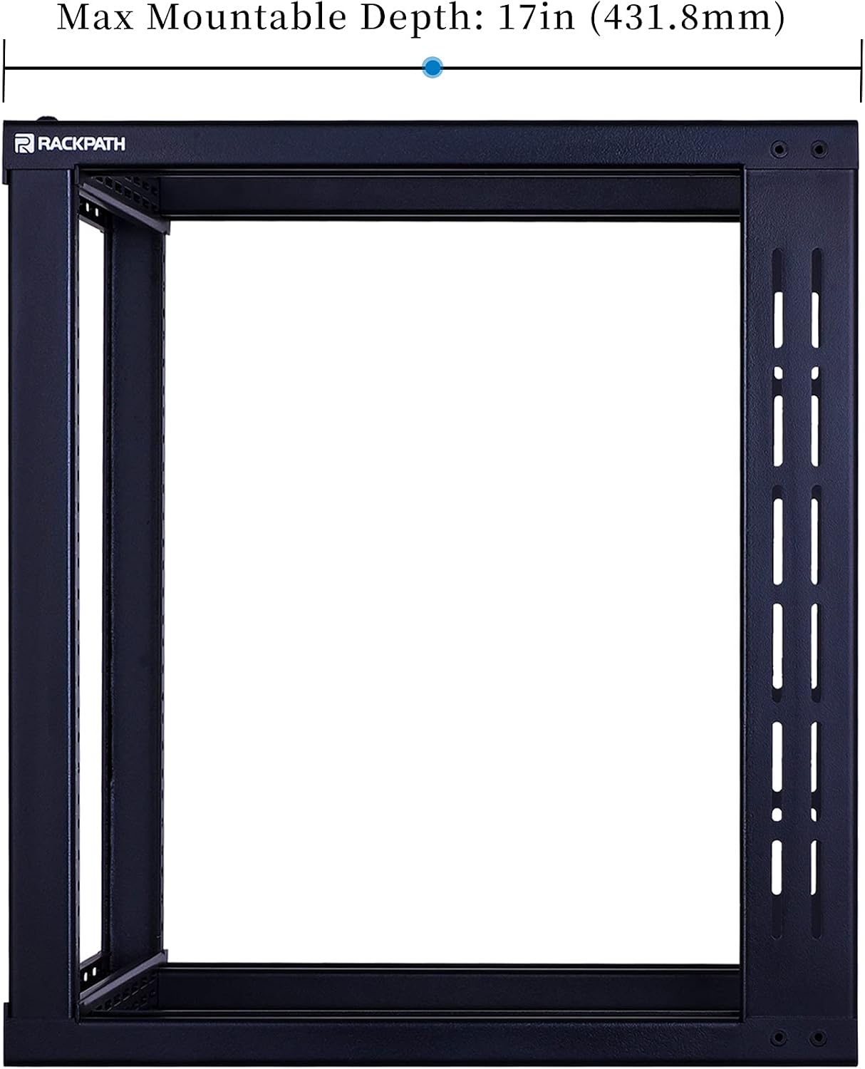 RackPath 9U Wall Mount Rack Open Frame 19in Server Equipment Rack Heavy Duty - 17in Depth