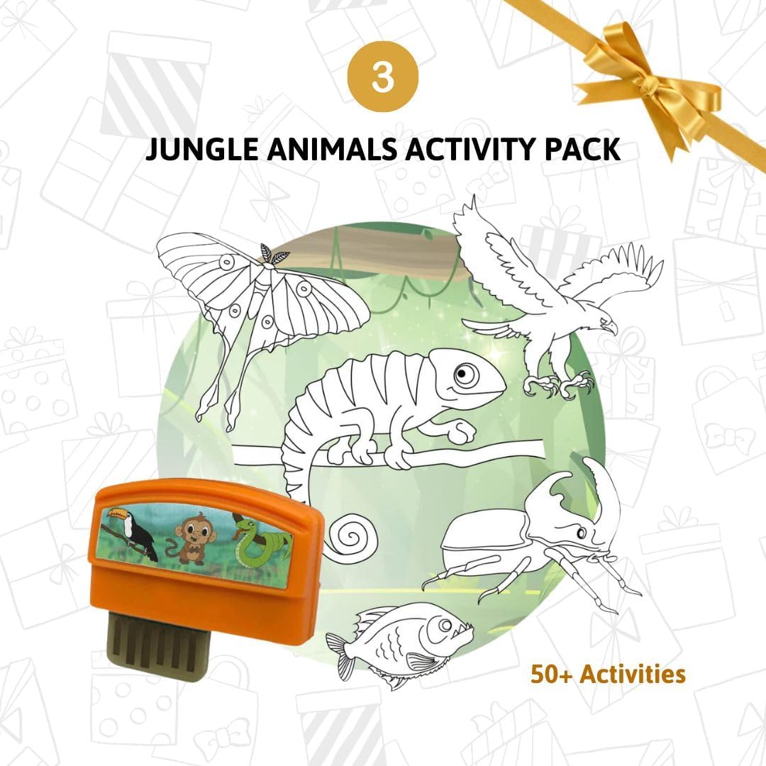 Smart Sketcher 2.0 Drawing Projector Set, 4-in-1 Bundle with Jungle & Ocean Packs, 180+ Activities, Educational Art Toy, Birthday Gift for Kids 5+