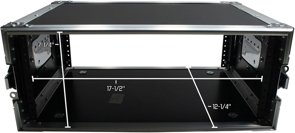 Harmony Audio Cases HC4UED Pro DJ Flight 4U FX Effect 16' Depth Road Vertical Case