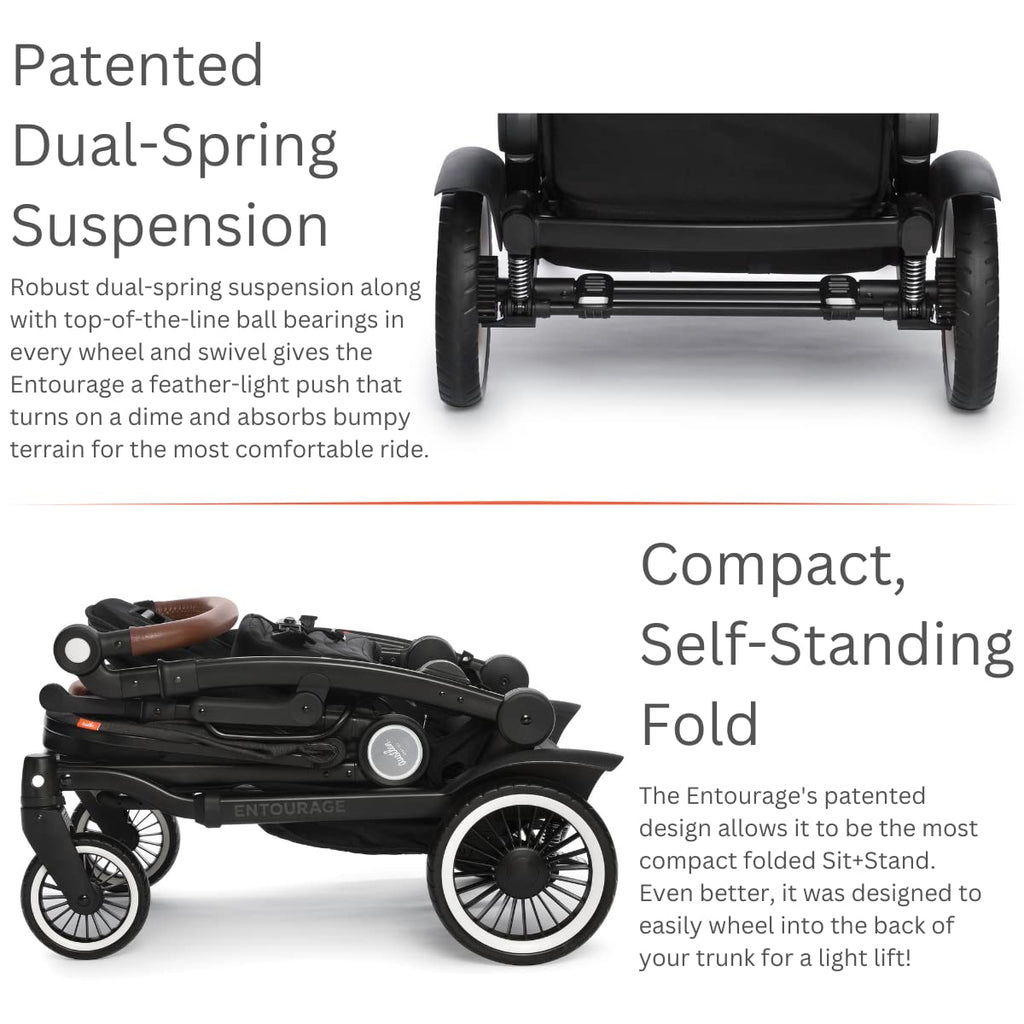 Austlen Entourage 2.0 Sit and Stand Stroller in Black (Also Available in Navy)