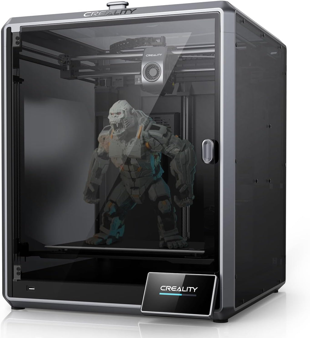 Creality K1 MAX 3D Printer Upgrade with 600mm/s Printing Speed 300°C High-Temperature Nozzle Direct Extruder Hands-Free Auto Leveling Dual Z Axes Stable Cube Frame 11.81x11.81x11.81inch
