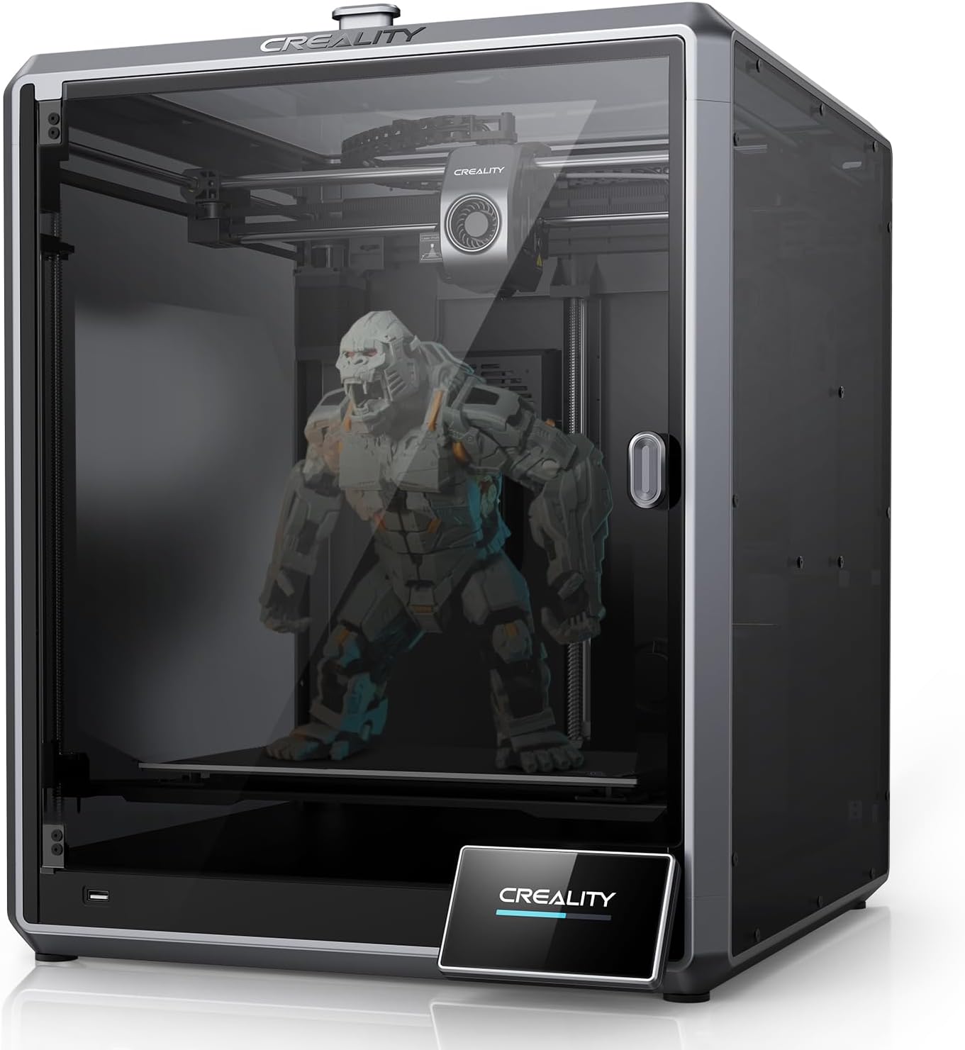 Creality K1 MAX 3D Printer Upgrade with 600mm/s Printing Speed 300°C High-Temperature Nozzle Direct Extruder Hands-Free Auto Leveling Dual Z Axes Stable Cube Frame 11.81x11.81x11.81inch