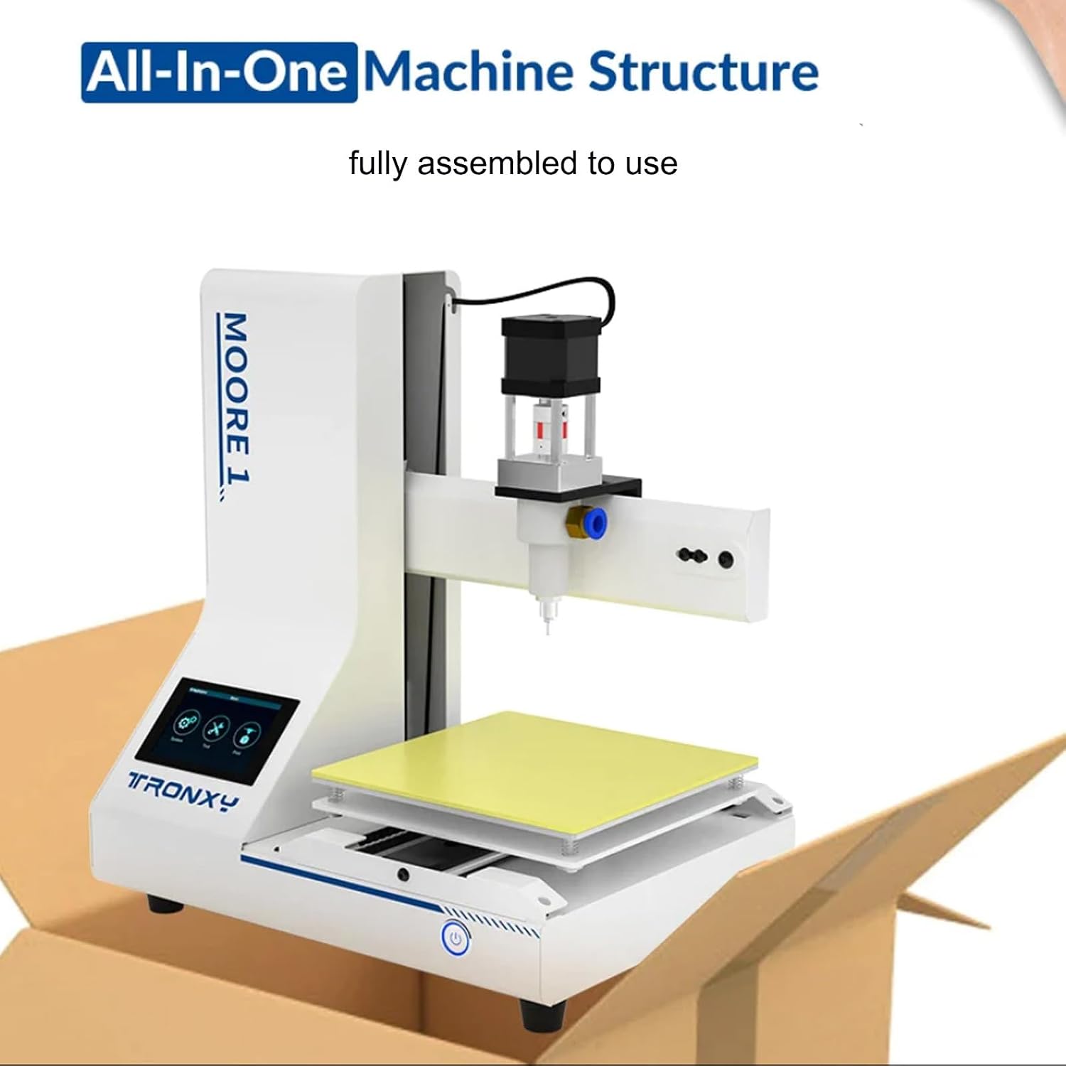 TRONXY Clay 3D Printer Moore1 Liquid Deposition Molding Mini 3D Printers for Ceramics Hobby Beginners Kids Adults with LCD Screen Building Size:7 * 7 * 7inch(180x180x180mm)
