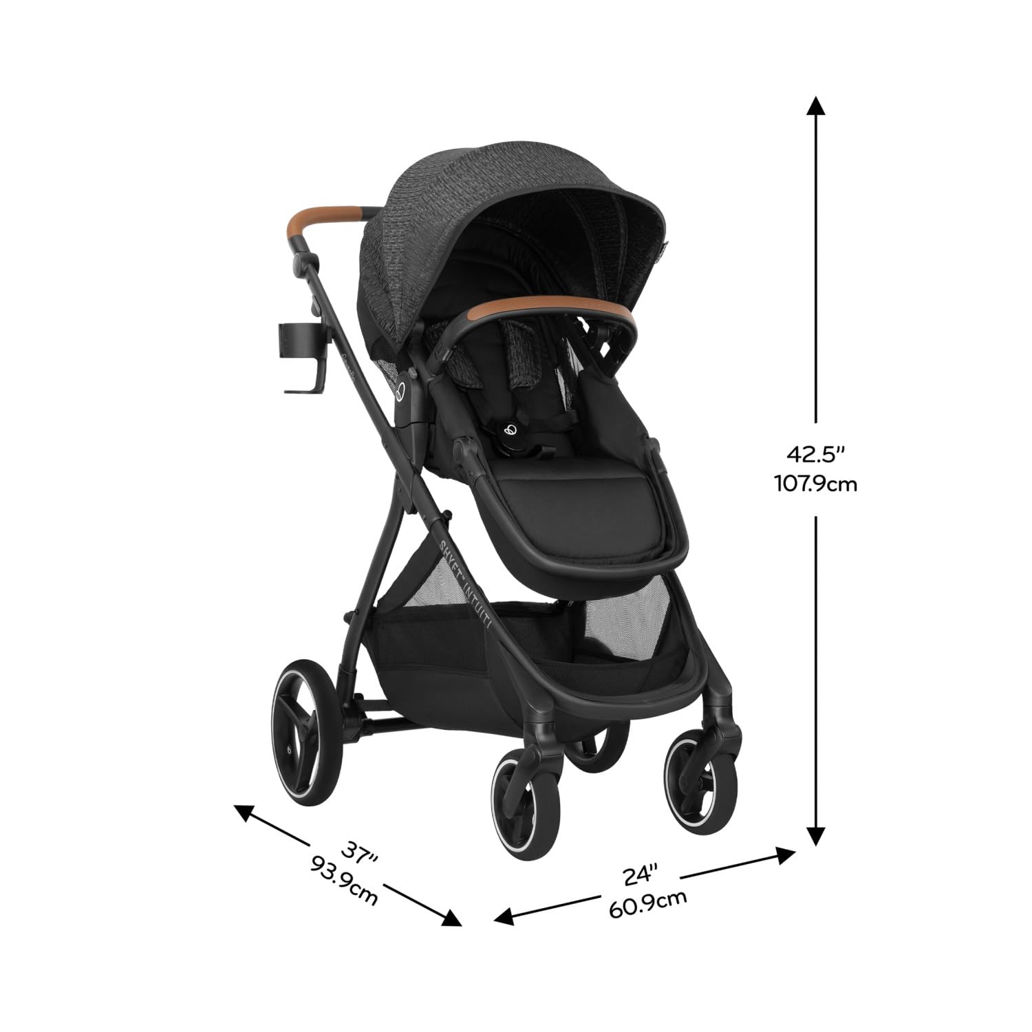 Evenflo Shyft Intuiti Travel System with Revolve180 LiteMax™ NXT Rotating Rear-Facing Lightweight Preemie and Infant Car Seat 3-30 lbs. (Black Shale)