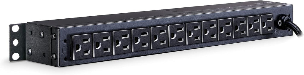 CyberPower PDU15M2F12R Metered PDU, 100-125V/15A (Derated to 12A), 14 Outlets, 1U Rackmount, 15 Foot Power Cord