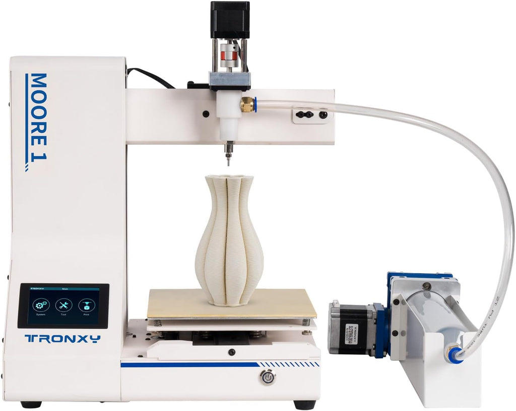 TRONXY Clay 3D Printer Moore1 Liquid Deposition Molding Mini 3D Printers for Ceramics Hobby Beginners Kids Adults with LCD Screen Building Size:7 * 7 * 7inch(180x180x180mm)