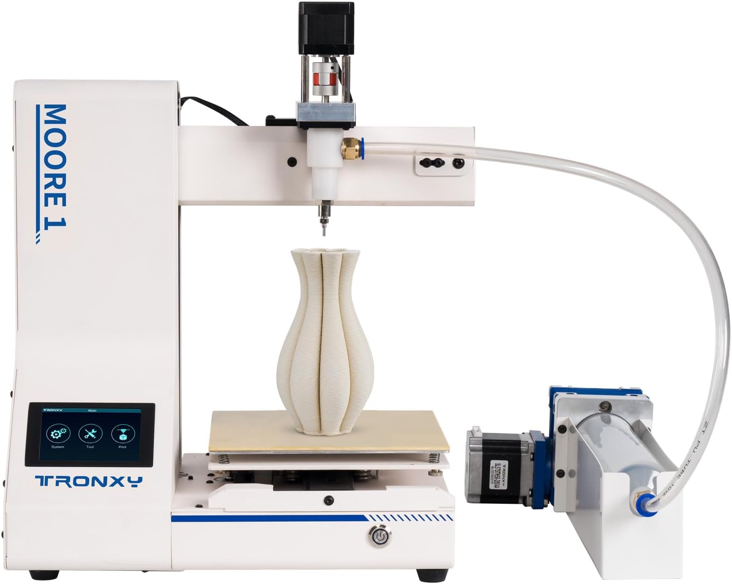 TRONXY Clay 3D Printer Moore1 Liquid Deposition Molding Mini 3D Printers for Ceramics Hobby Beginners Kids Adults with LCD Screen Building Size:7 * 7 * 7inch(180x180x180mm)