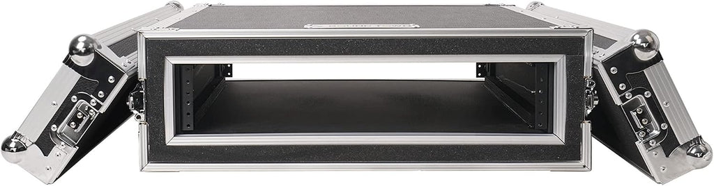 Sound Town Shock Mount 2U ATA Plywood Rack Case with 21' Rackable Depth, 2-Space Size, Pro Tour Grade (STRC-SP2U)