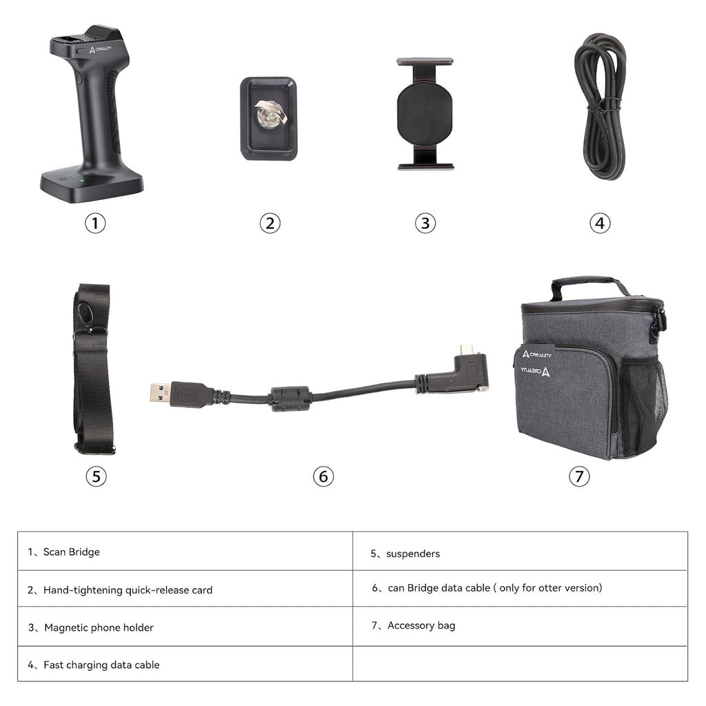 Creality Scan Bridge for 3D Scanner Otter Series, Supports WiFi 6 Wireless Screen Mirroring, Smart Phone Application, Large Capacity and Fast Charging, Lightweight and Compact for use