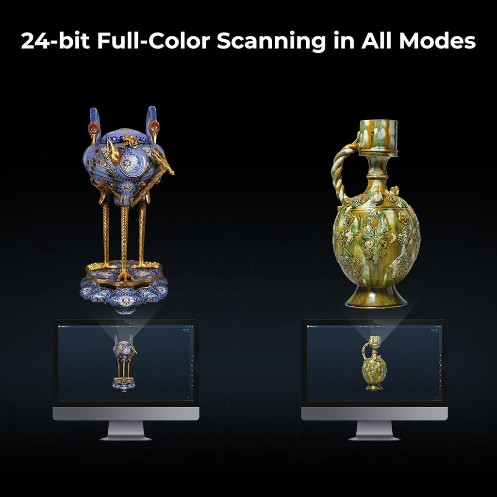 Creality 3D Scanner CR-Scan Raptor Pro for 3D Printing, 22+7 Blue Laser & NIR Handheld Scanner 0.02mm Accuracy, 60fps High-Speed & 5MM to 4M Objects, 24-Bit Full-Color Scanning for Windows macOS