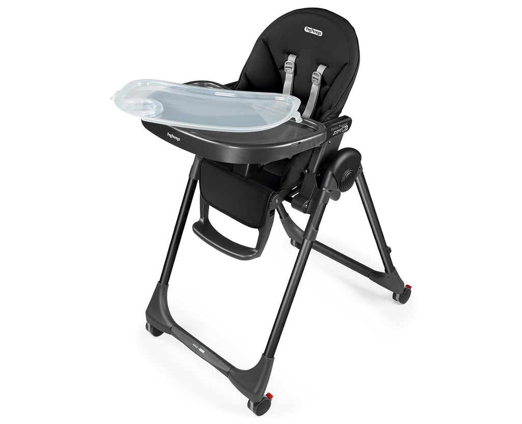 Peg Perego Prima Pappa Zero 3 - High Chair - for Children Newborn to 3 Years of Age - Made in Italy - True Black (Black)