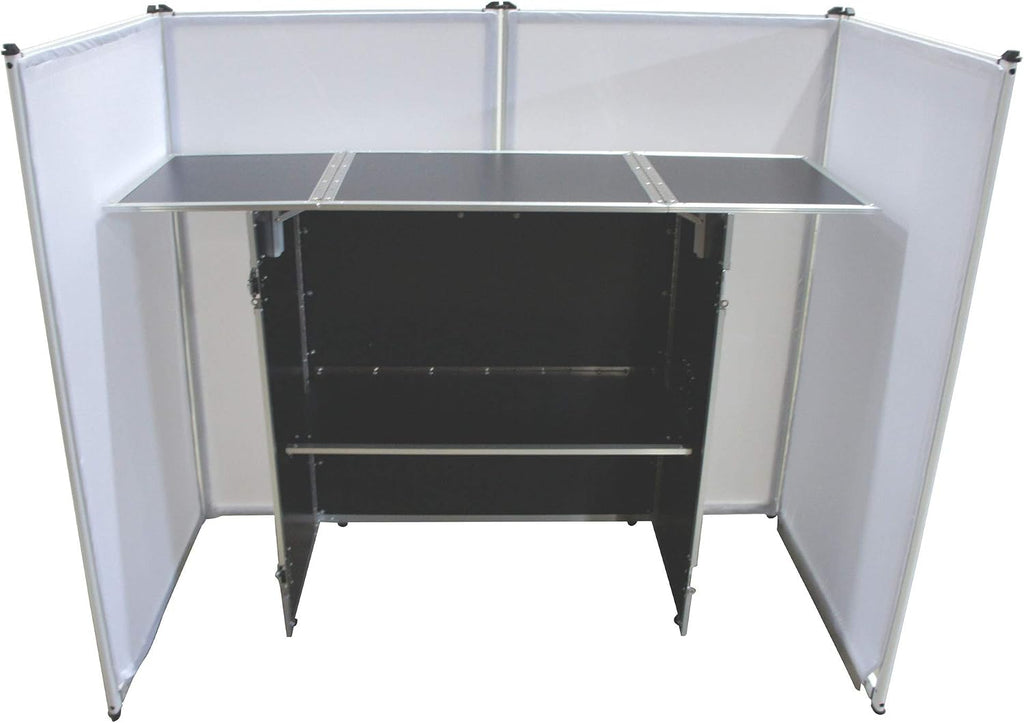 Harmony Audio Aluminum Portable DJ Facade Booth Scrim & 54' Workstation Table