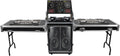 14U PA DJ Rack with 4 Wheels, Heavy-Duty Mobile Audio Equipment Cabinet with Side DJ Table Top, 661 lbs Capacity Studio Rack for Mixer, Amplifier, Speakers (14U /2 Side Tables)