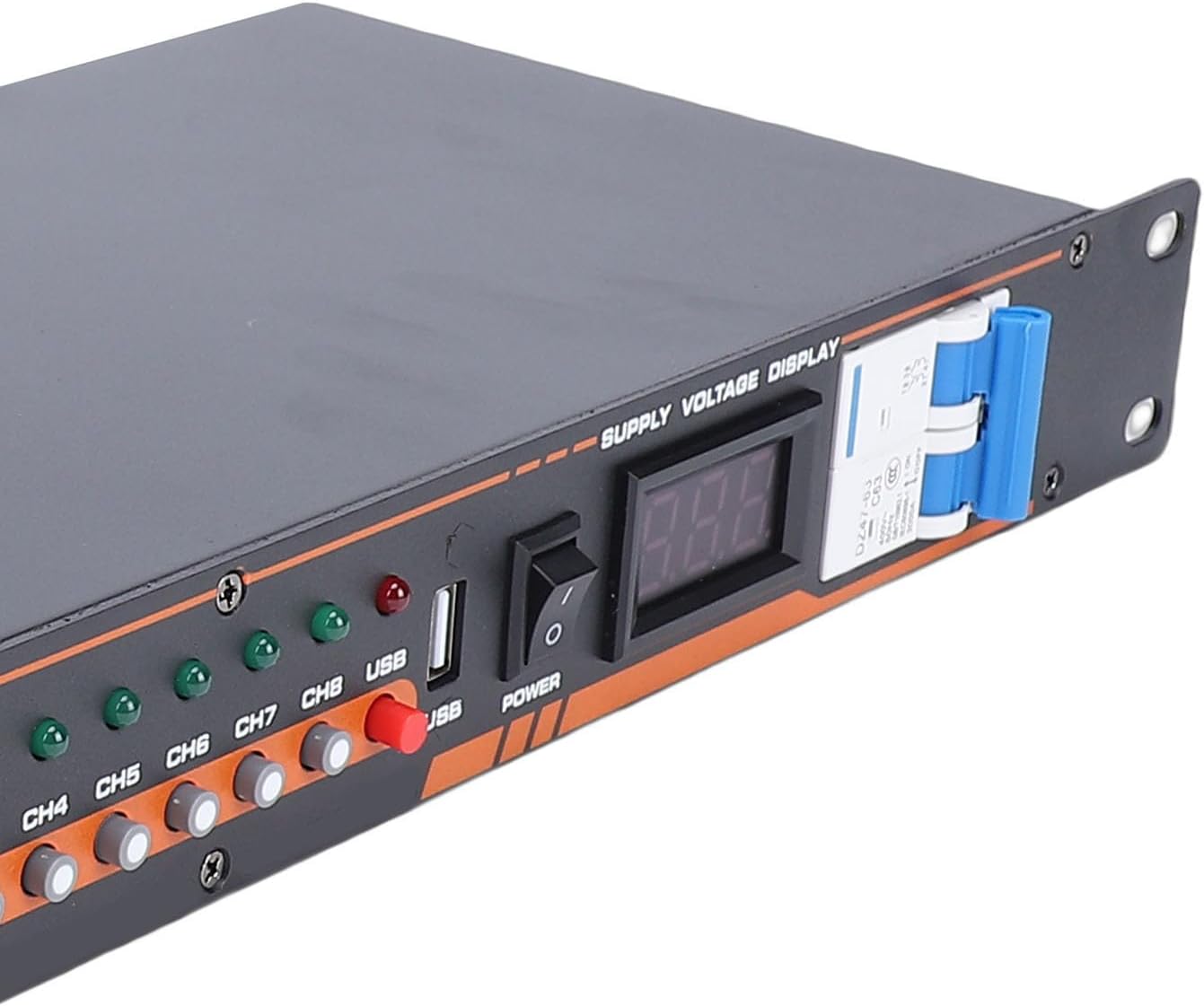 ciciglow 10 Outlet Power Sequencer Conditioner, Power Supply Controller Regulator with Digital Voltage Display, Independent Switch for Stage Studio Audio Equipment (US Plug)
