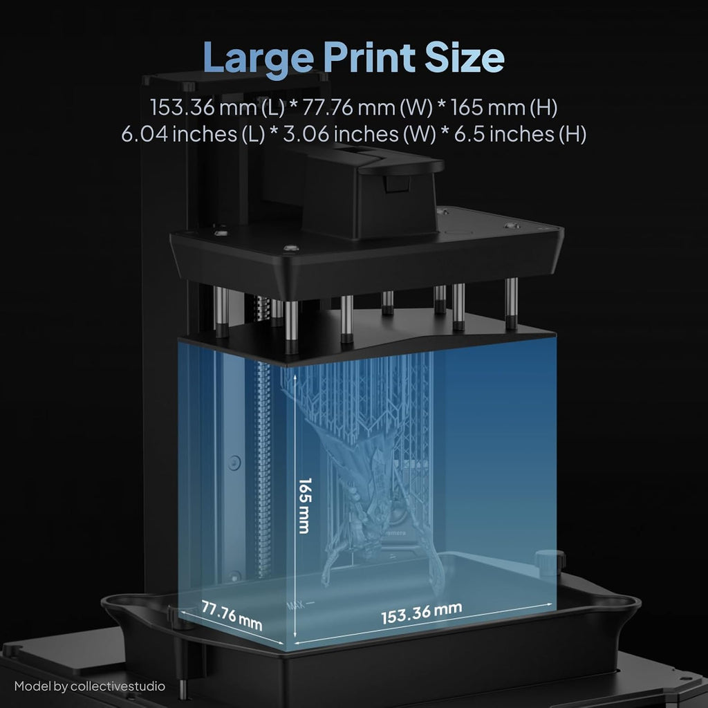 ELEGOO Mars 5 Ultra 3D Printer, MSLA UV Photocuring with 9K LCD, High Speed Printing Up to 150mm/h, Automatic Leveling, WiFi Cluster Printing, AI Camera, Printing Size of 6.04 x 3.06 x 6.49 inch