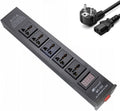 1PCS MT-102 Audio Noise AC Power Filter Power Conditioner Power Purifier Surge Protection with EU Outlets Power Strip HiFi(Black EU Power line)