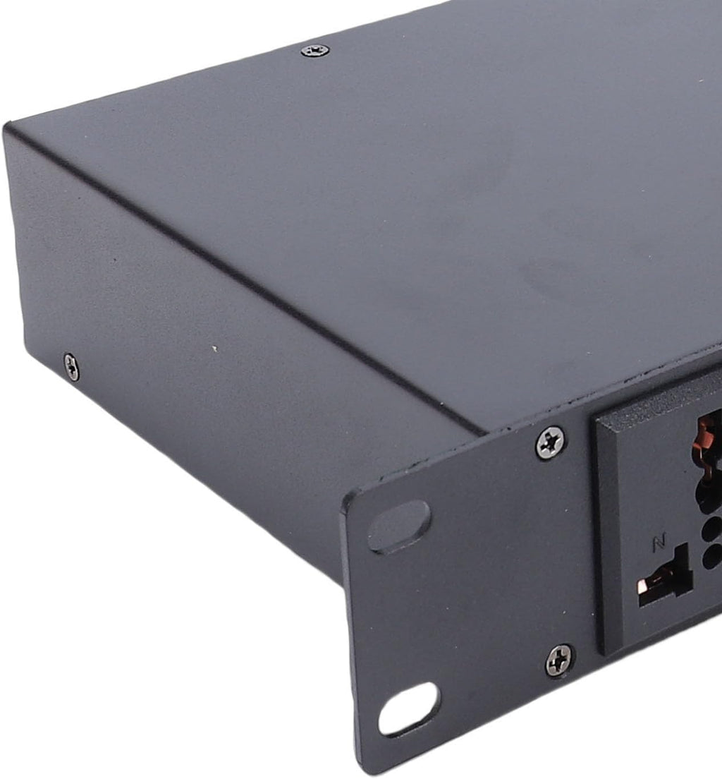 Jectse 10 Outlet Power Sequencer, High Power Audio Equipment Controller with Digital Voltage Display, for Stage Amplifier Studio PA System (US Plug)
