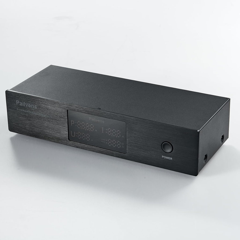 AC Power Filter Power Conditioner with Large LED Display, 8 Ways Power Socket, Line Conditioner Power Purifier, Power Conditioner Audio Suitable for HiFi CD Player, TV, S20A