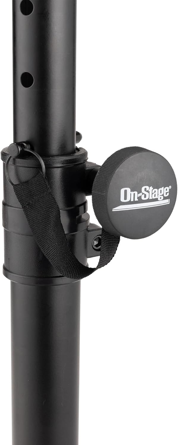 OnStage MIX-400 V2 Mobile Mixer Stand: Rolling platform for mixers, laptops, controllers. Height adjustable (28'-38'), rackmount compatible, headphone hanger. Portable, black finish.