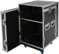 10U PA Server Rack Audio Rack Case 2 Tiers Studio Rack Mobile Flight Case Frame Server Rack DJ Table with Wheels DJ Equipment DJ Rack for Studios Theatres KTVs